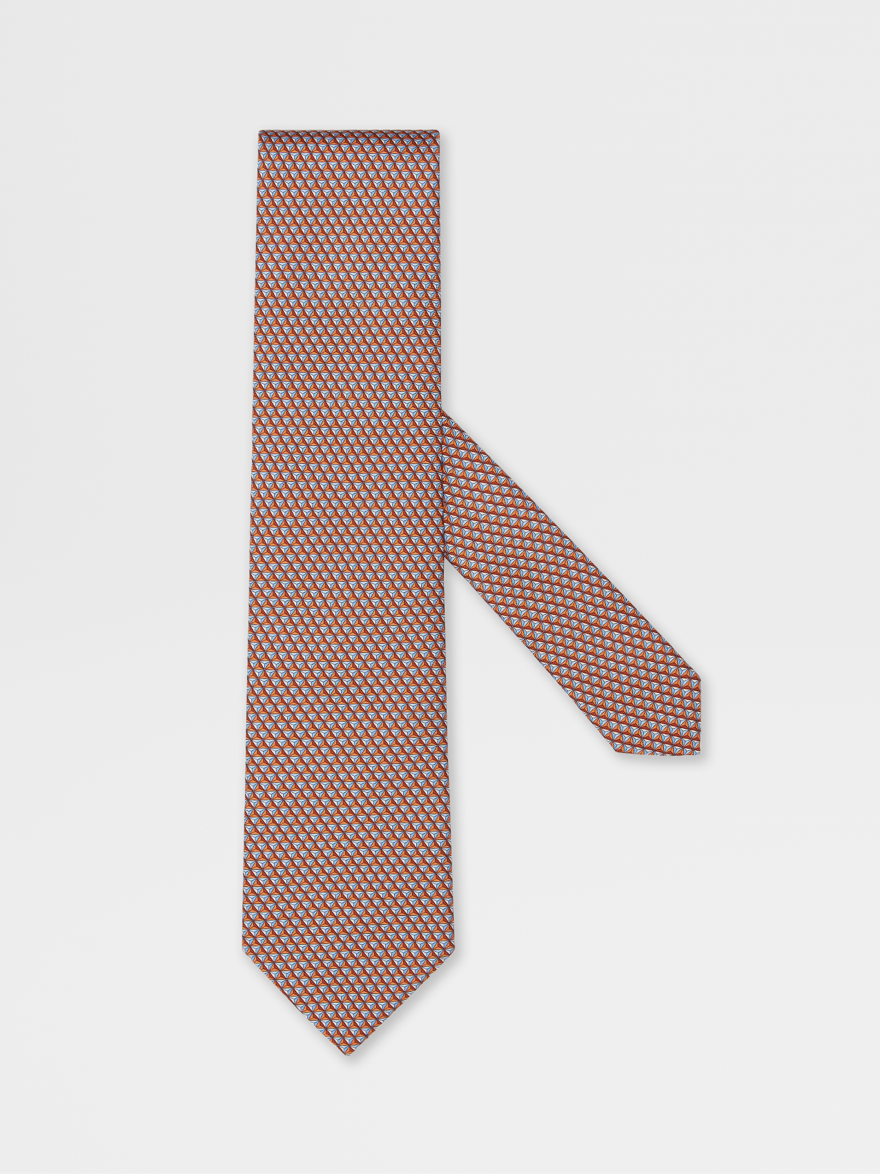 Corbata de Seda Quadri Colorati Naranja
